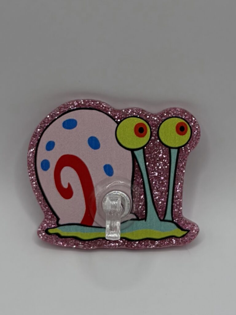 Pink snail stand