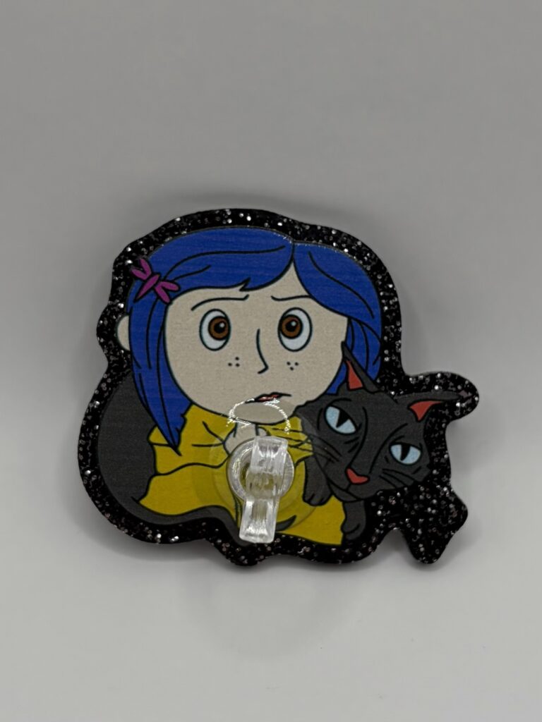 Button girl stand